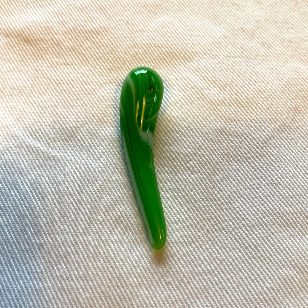 Green And White Glass Pendant